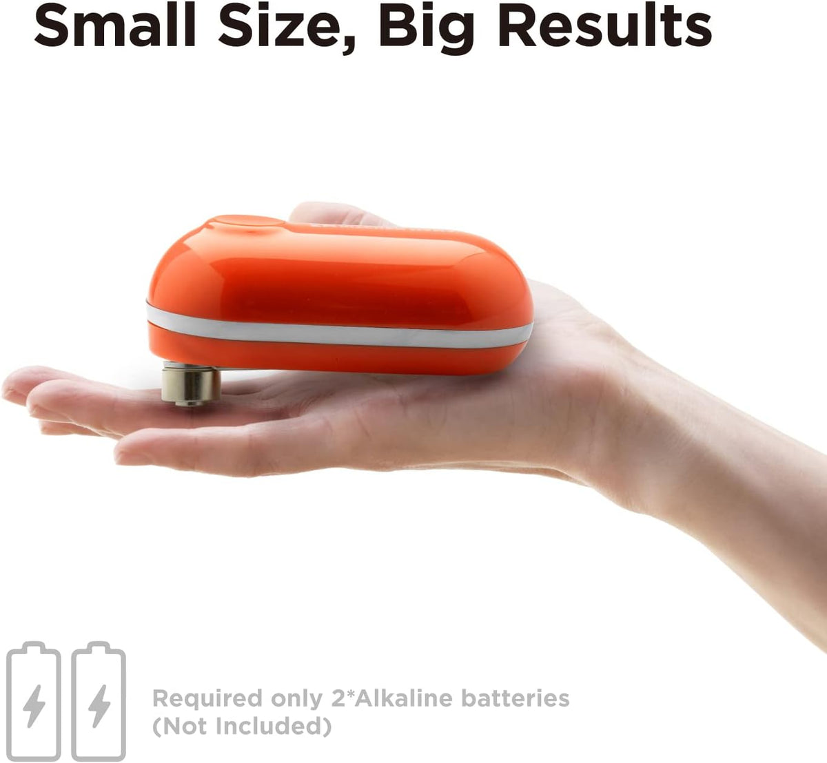 Mini Electric Can Opener Smooth Edge, Orange
