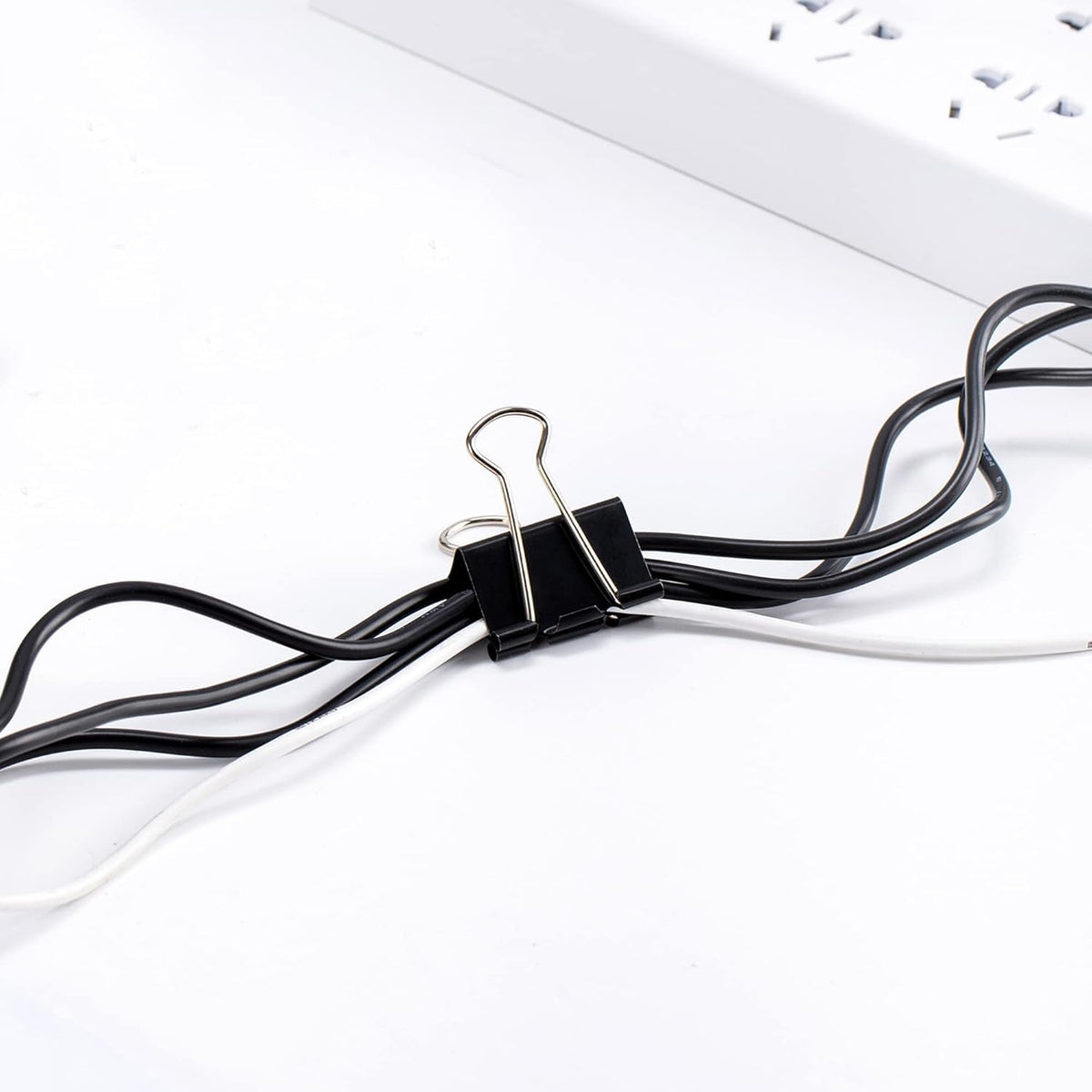 Sturdy Binder Clips, Office Supplies, Small 0.75 in, Document Organizing, School Supplies, Black, 144 Count