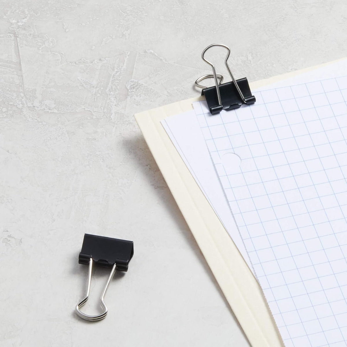 Sturdy Binder Clips, Office Supplies, Small 0.75 in, Document Organizing, School Supplies, Black, 144 Count