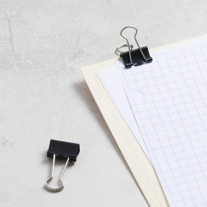 Sturdy Binder Clips, Office Supplies, Small 0.75 in, Document Organizing, School Supplies, Black, 144 Count