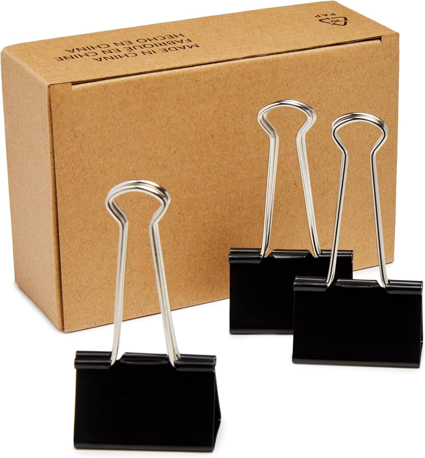 Sturdy Binder Clips, Office Supplies, Small 0.75 in, Document Organizing, School Supplies, Black, 144 Count