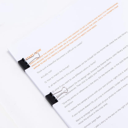 Sturdy Binder Clips, Office Supplies, Small 0.75 in, Document Organizing, School Supplies, Black, 144 Count