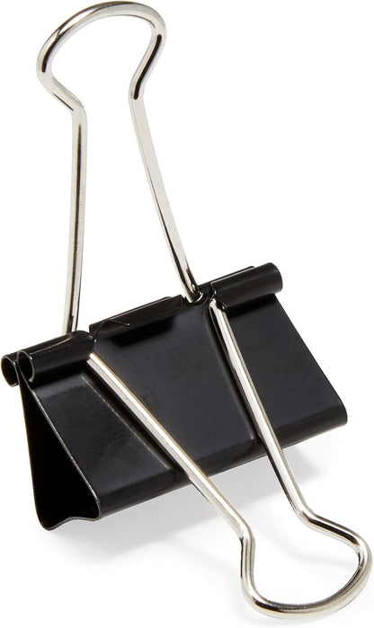 Sturdy Binder Clips, Office Supplies, Small 0.75 in, Document Organizing, School Supplies, Black, 144 Count