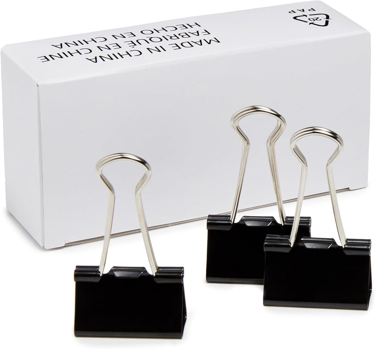 Sturdy Binder Clips, Office Supplies, Small 0.75 in, Document Organizing, School Supplies, Black, 144 Count