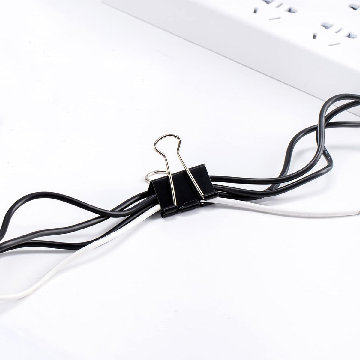 Sturdy Binder Clips, Office Supplies, Small 0.75 in, Document Organizing, School Supplies, Black, 144 Count