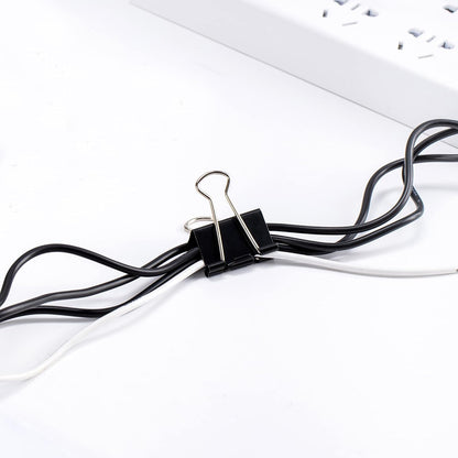 Sturdy Binder Clips, Office Supplies, Small 0.75 in, Document Organizing, School Supplies, Black, 144 Count