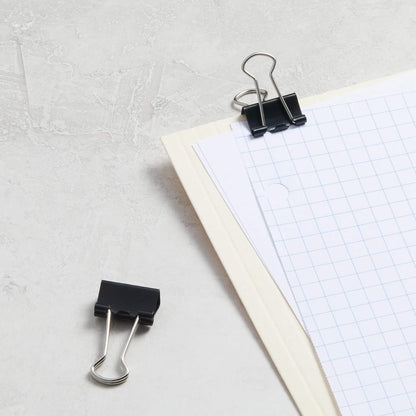 Sturdy Binder Clips, Office Supplies, Small 0.75 in, Document Organizing, School Supplies, Black, 144 Count