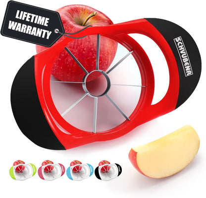 3.5 Inch Apple Slicer - Professional Apple Cutter - Stainless Steel Apple Corer - Super Sharp Apple Slicer and Corer - Apple Tool with 8 Sharp Blades(Black)