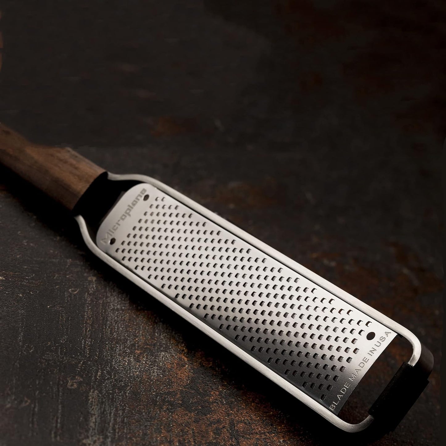 Zester Grater for Citrus Fruits, Hard Cheese, Ginger, Chocolate, Nutmeg and Truffle with Stainless Steel Blades - Made in USA