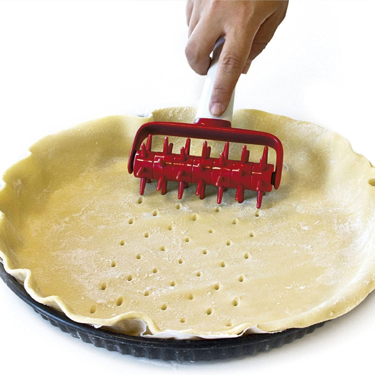 Pizza Dough Docker Docker Dough Bubble killer Dough Roller Docker Dough Blistering Killer (Red)