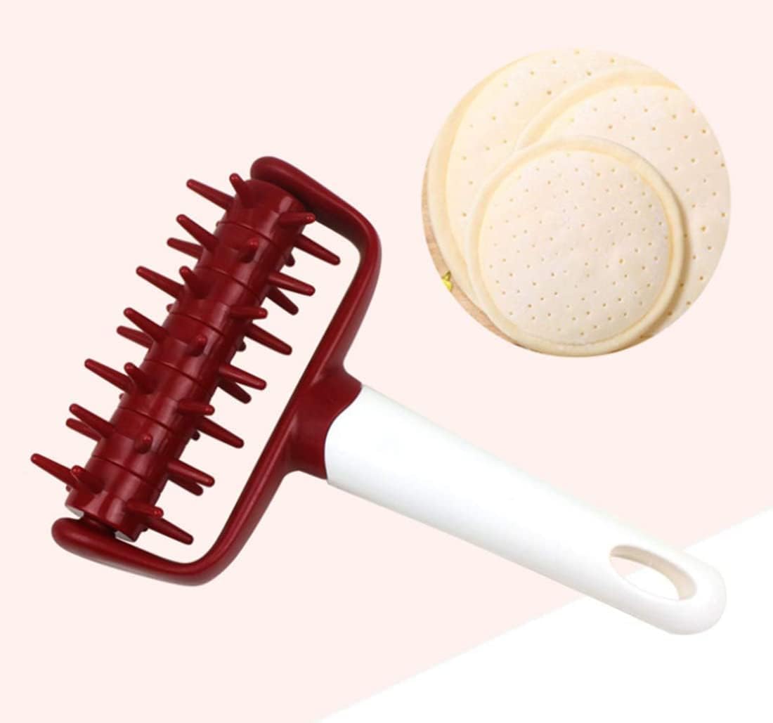 Pizza Dough Docker Docker Dough Bubble killer Dough Roller Docker Dough Blistering Killer (Red)