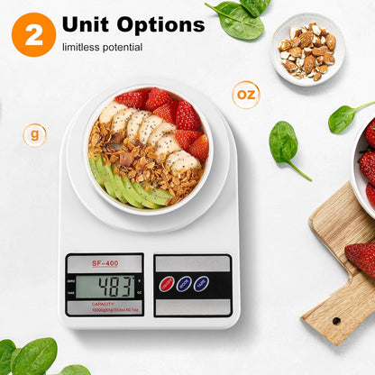 Digital Kitchen Scale Capacity, Stainless Steel Food Scale with oz/g Units | Replaceable Battery Power | Ideal for Meal Prep, Cooking, Baking