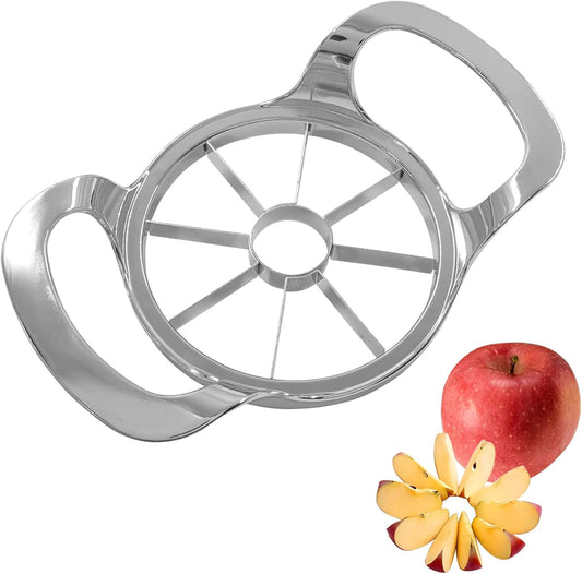 8-Blade Extra Large Apple Slicer | Heavy Duty, Stainless Steel, Apple Corer, Sharp Fruit Divider