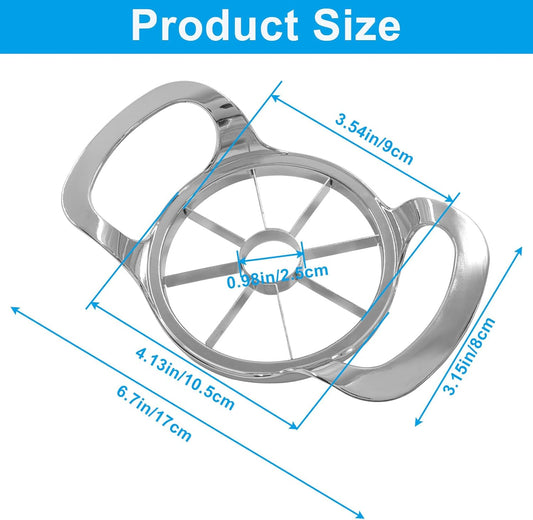 8-Blade Extra Large Apple Slicer | Heavy Duty, Stainless Steel, Apple Corer, Sharp Fruit Divider