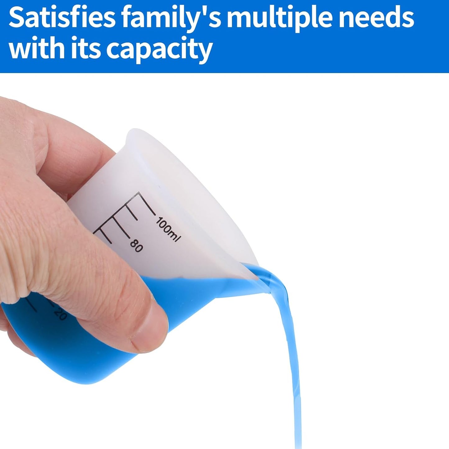 Laundry Detergent Cup,2PCS,Silicone Measuring Cup | Washable Laundry Cup for Liquid Detergent,No More Mess or Leaks