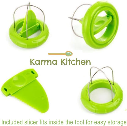 Fast Peel Any Fruit Or Soft Vegetable With Ease. Kiwi Slicer Peeler Pitter Scooper, Mango And Kimi Corer, Kiwi Fruit Scoop Kitchern Tool_Green