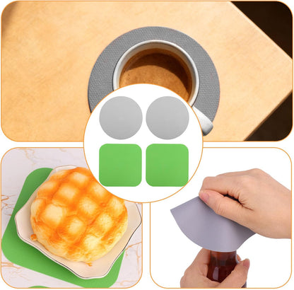4pcs Jar Opener, Rubber, Multi-function Silicone Bottle Opener for Seniors with Weak Hands Lid Cap Gripper Pads Kitchen Coasters Gadgets(Light Blue, Green)