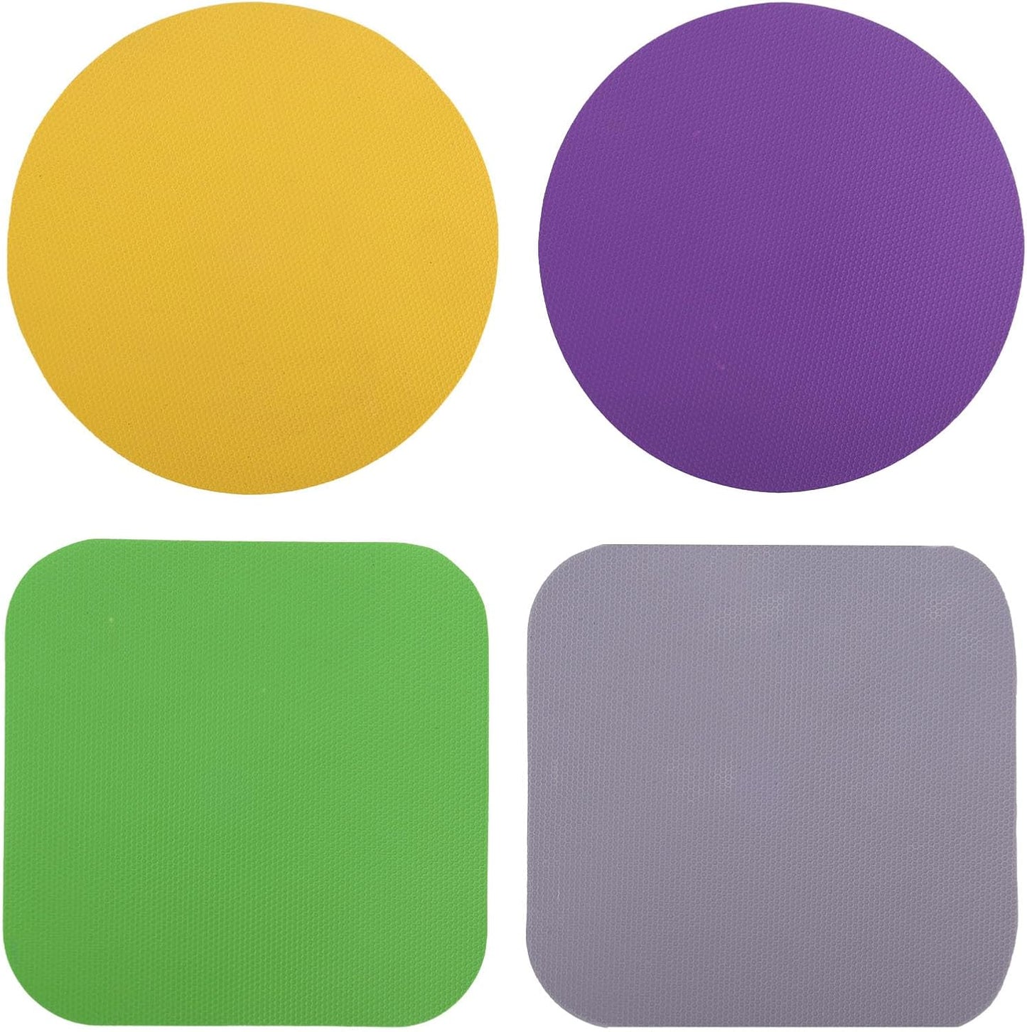 4pcs Jar Opener, Rubber, Multi-function Silicone Bottle Opener for Seniors with Weak Hands Lid Cap Gripper Pads Kitchen Coasters Gadgets(Light Blue, Green)