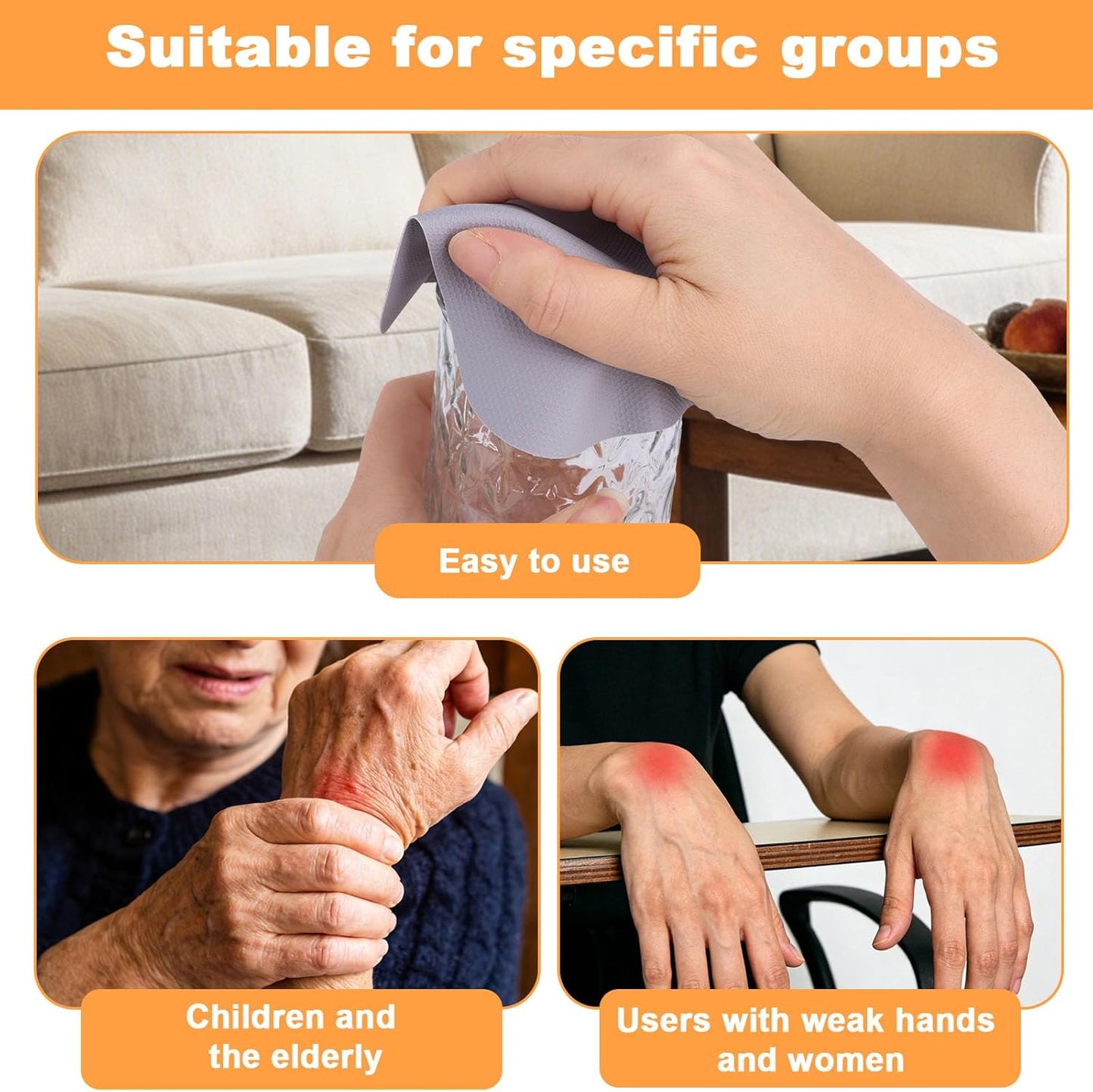 4pcs Jar Opener, Rubber, Multi-function Silicone Bottle Opener for Seniors with Weak Hands Lid Cap Gripper Pads Kitchen Coasters Gadgets(Light Blue, Green)