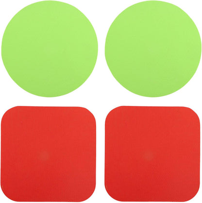 4pcs Jar Opener, Rubber, Multi-function Silicone Bottle Opener for Seniors with Weak Hands Lid Cap Gripper Pads Kitchen Coasters Gadgets(Light Blue, Green)