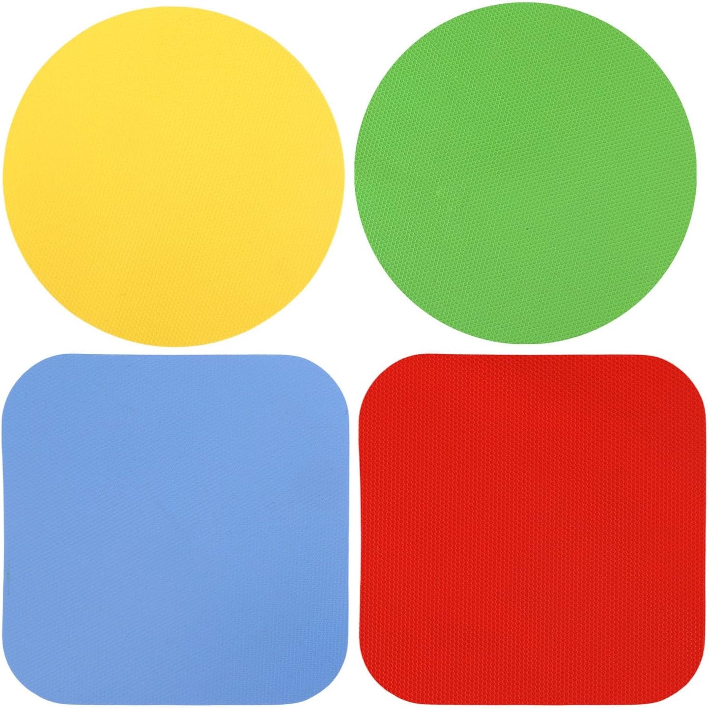 4pcs Jar Opener, Rubber, Multi-function Silicone Bottle Opener for Seniors with Weak Hands Lid Cap Gripper Pads Kitchen Coasters Gadgets(Light Blue, Green)