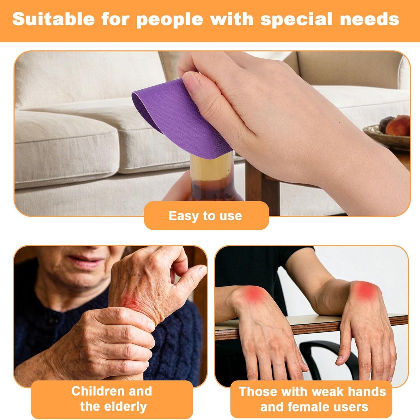 4pcs Jar Opener, Rubber, Multi-function Silicone Bottle Opener for Seniors with Weak Hands Lid Cap Gripper Pads Kitchen Coasters Gadgets(Light Blue, Green)