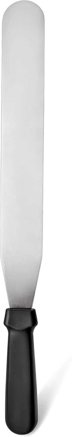Straight Icing Spatula, 12 Inch Blade, 17 Inch Overall, Bakery-Grade Stainless Steel Cake Frosting Spatula