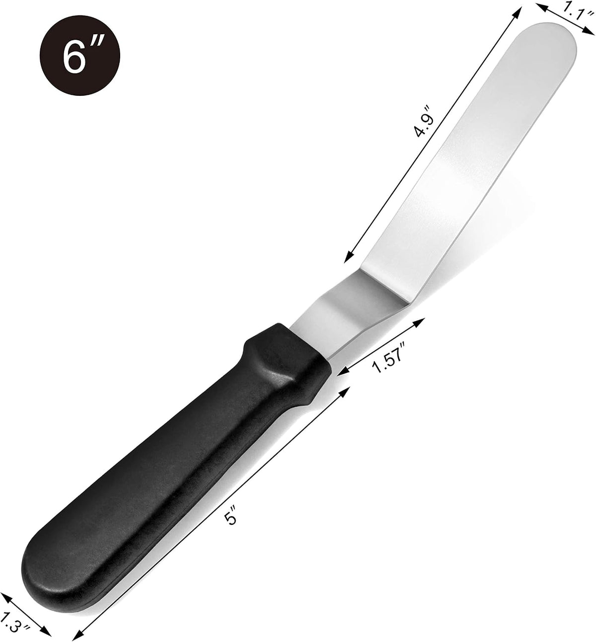 Straight Icing Spatula, 12 Inch Blade, 17 Inch Overall, Bakery-Grade Stainless Steel Cake Frosting Spatula