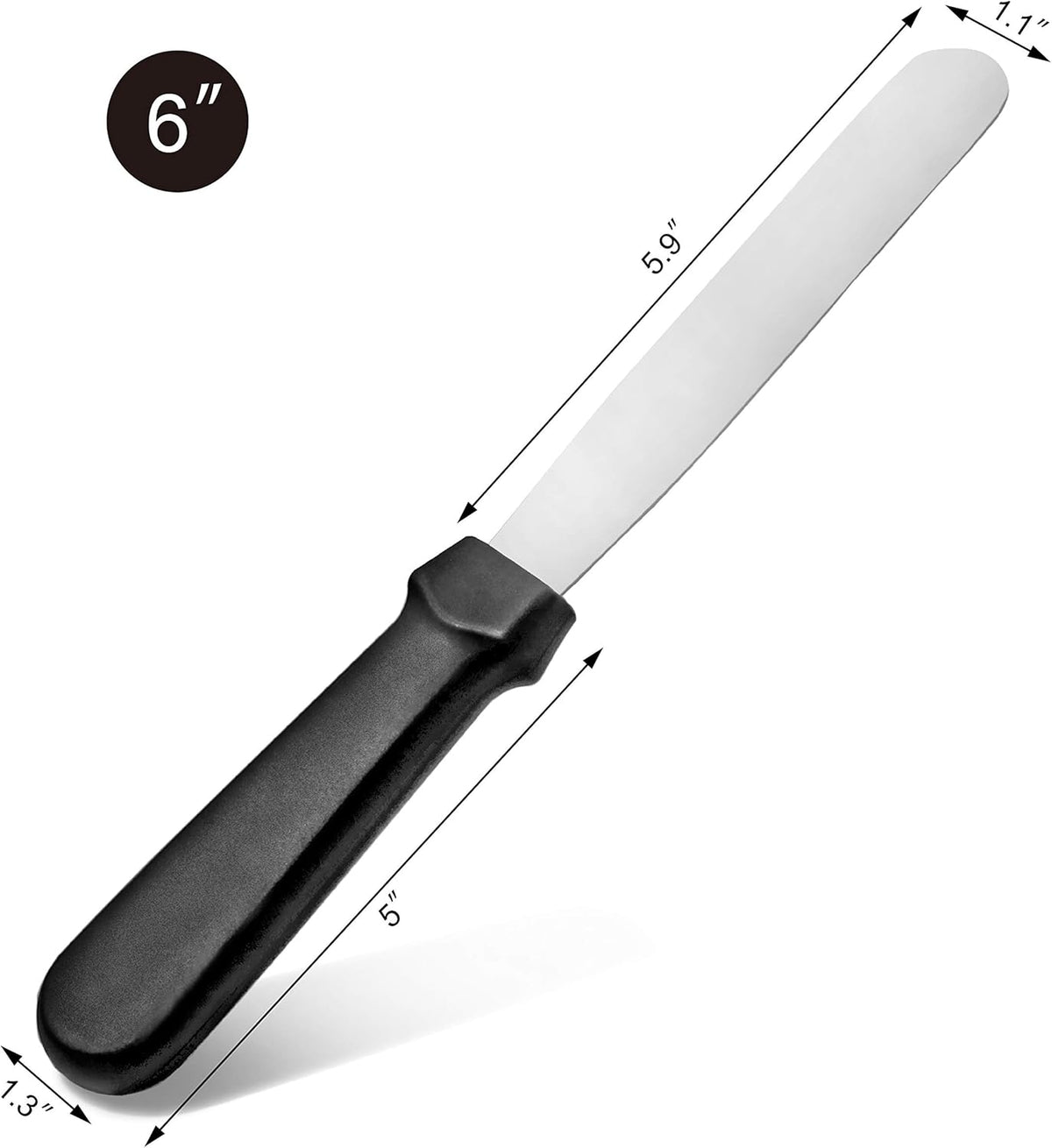 Straight Icing Spatula, 12 Inch Blade, 17 Inch Overall, Bakery-Grade Stainless Steel Cake Frosting Spatula