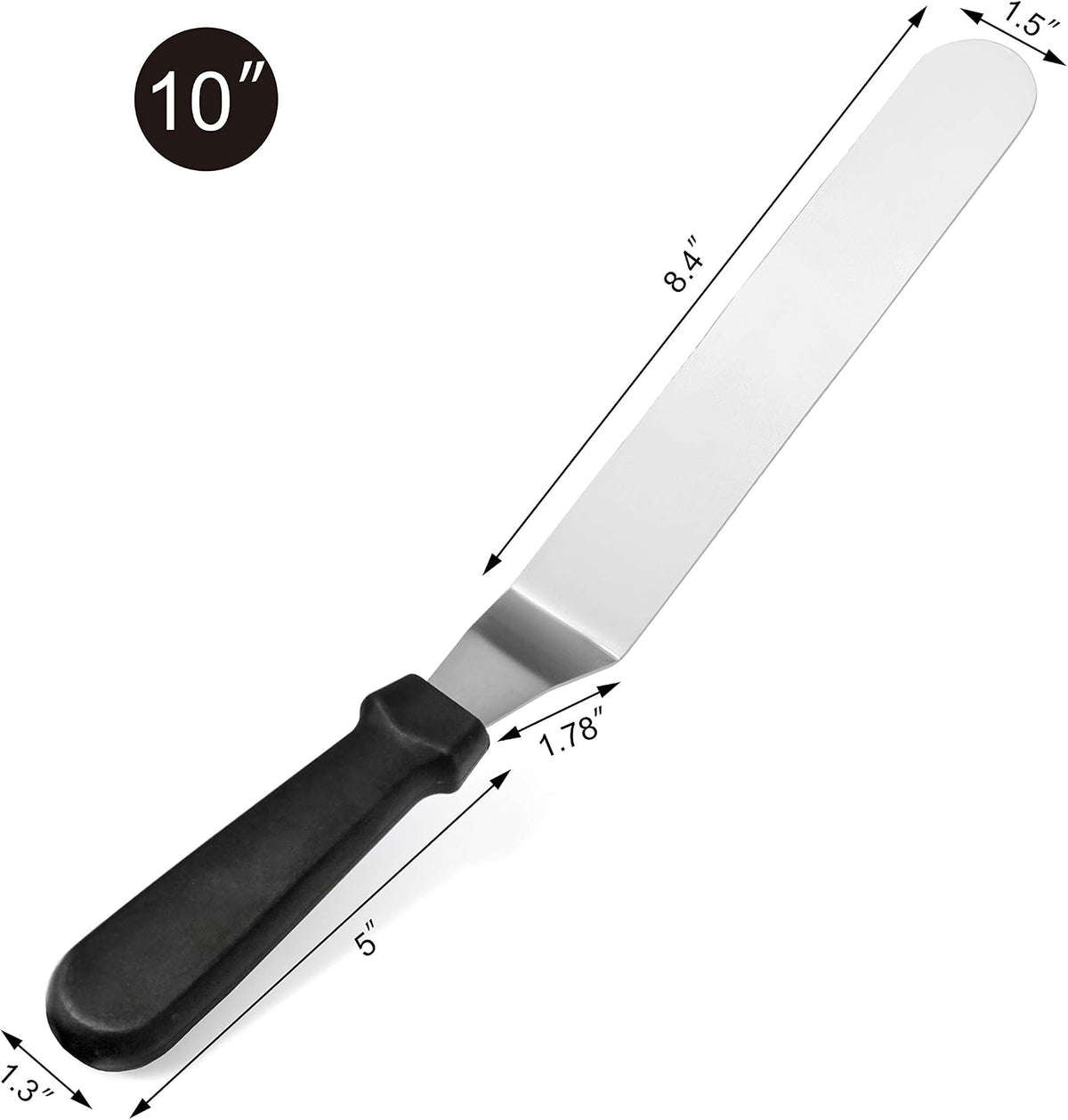 Straight Icing Spatula, 12 Inch Blade, 17 Inch Overall, Bakery-Grade Stainless Steel Cake Frosting Spatula