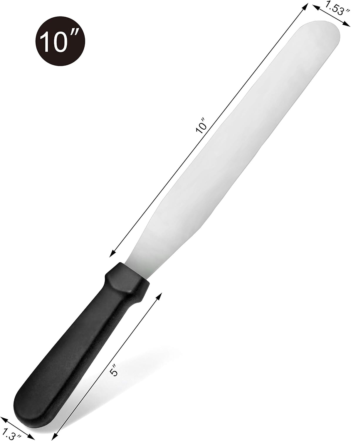 Straight Icing Spatula, 12 Inch Blade, 17 Inch Overall, Bakery-Grade Stainless Steel Cake Frosting Spatula