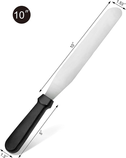Straight Icing Spatula, 12 Inch Blade, 17 Inch Overall, Bakery-Grade Stainless Steel Cake Frosting Spatula