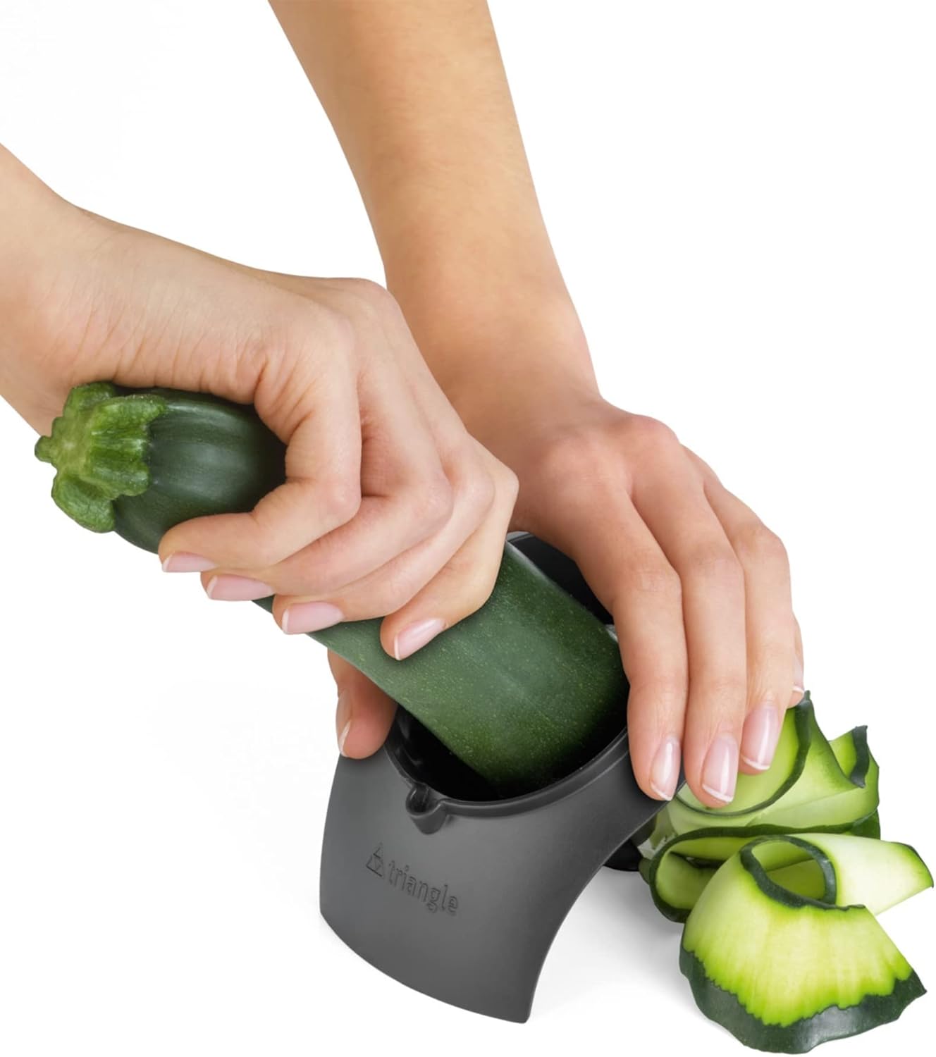 Endless Spiral Cutter - Compact Stainless Steel Spiralizing Tool for Vegetable Ribbons & Noodles - Dishwasher Safe