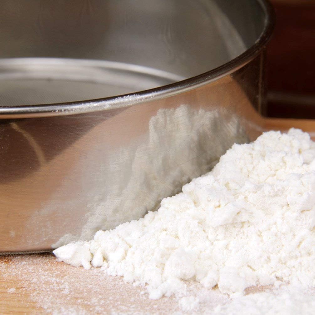 6 Inch Stainless Steel Round Flour Sieve with 40 Mesh (18/8 Steel)