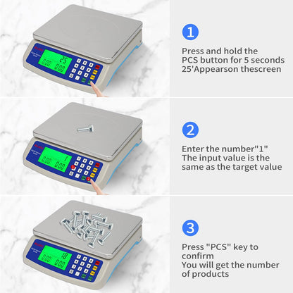 Food Scale 88lb/40kg Large Digital Kitchen Scale 0.05oz/1g with Price Computing Commercial Scale 304 Stainless Steel gram Scale for Baking Cooking Meat Restaurant ，USB or AA Battery(Included)