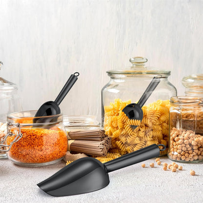 6Oz Ice Scoop, 2Pc Stainless Steel Ice Scoopers for Freezer, Silver