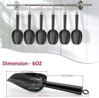 6Oz Ice Scoop, 2Pc Stainless Steel Ice Scoopers for Freezer, Silver