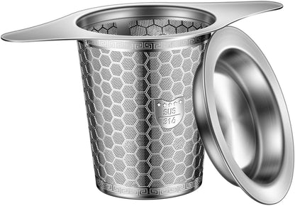 Tea Infuser for Loose Leaf Tea, 316 Stainless Steel Tea Infuser with Handles, Extra Fine Mesh Tea Strainers Filter Fine Tea Leaves, Fits Tea Pots, Mugs, 1 Pack