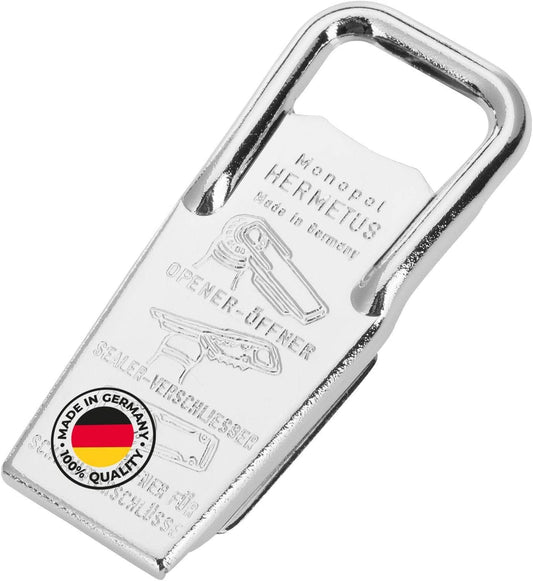 Hermetus Steel 3-in-1 Bottle Opener & Resealer – German Beer Bottle Opener with Airtight Seal, Made from Heavy-Duty Steel, Traditional Design