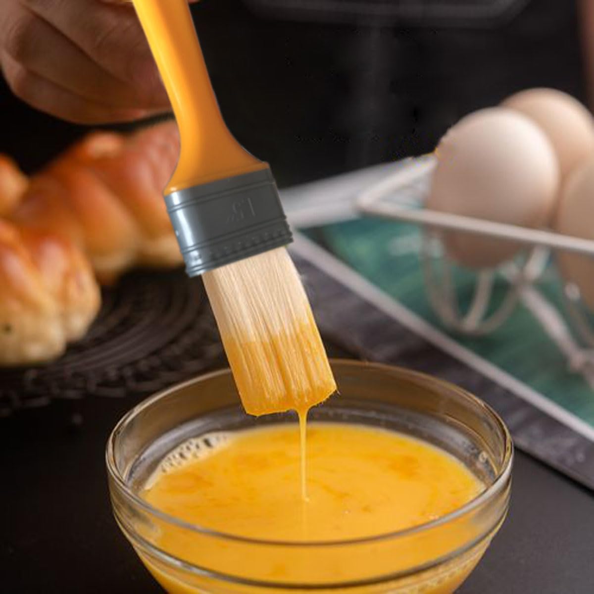 5 Pieces Pastry Brushes for Baking Basting Brush, Culinary Oil Brush for Barbecue Butter Grill BBQ Sauce Baster Marinade Kitchen Food Cooking Brushes