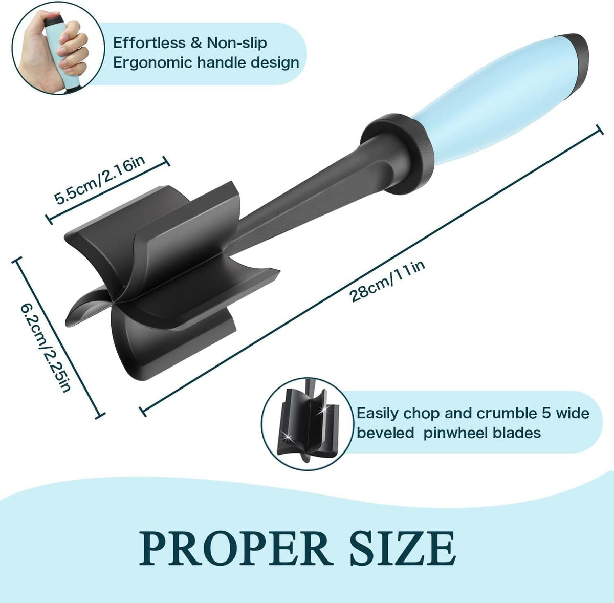 Meat Chopper Ground Beef Masher Tool for Hamburger