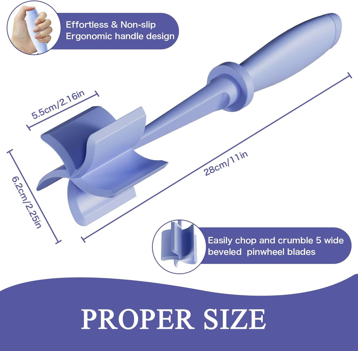 Meat Chopper Ground Beef Masher Tool for Hamburger