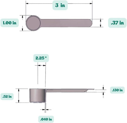 3 Tablespoon (1.5 Oz. | 43 mL) Short Handle Plastic Measuring Scoop for Coffee, Protein Powder, Pet Food, Spices, Grains, Dry Goods – Food-Grade BPA-Free (Pack of 1)