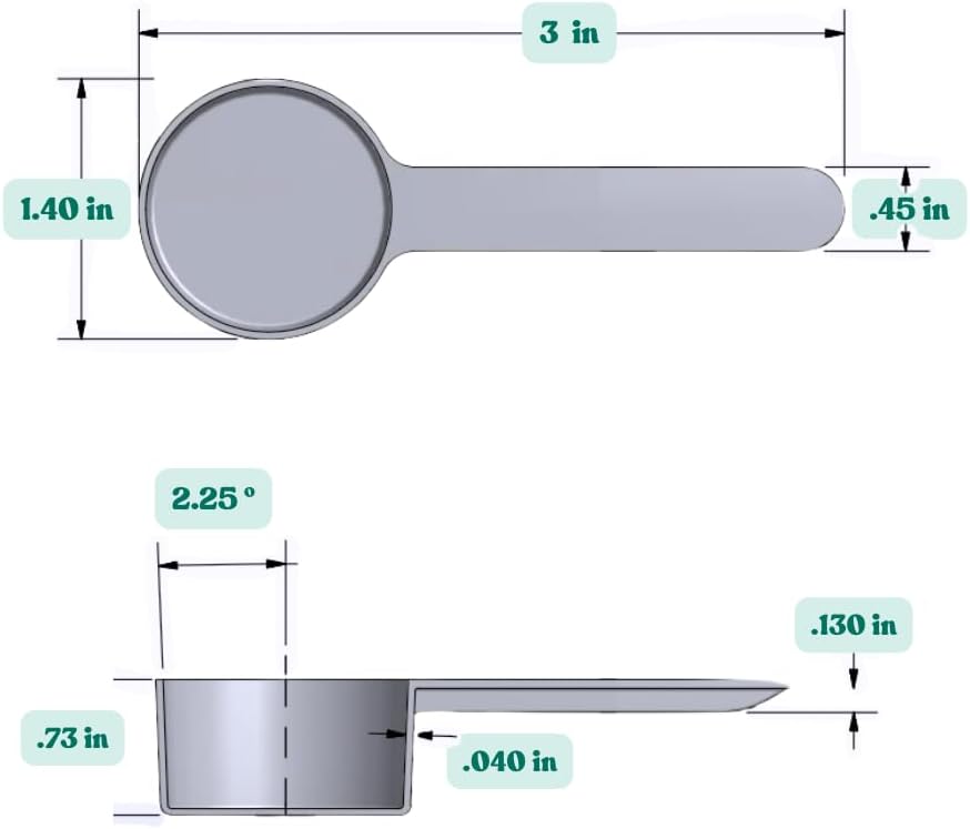 3 Tablespoon (1.5 Oz. | 43 mL) Short Handle Plastic Measuring Scoop for Coffee, Protein Powder, Pet Food, Spices, Grains, Dry Goods – Food-Grade BPA-Free (Pack of 1)