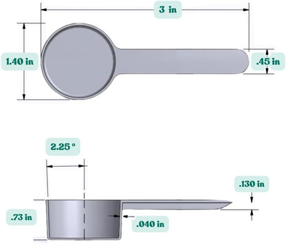 3 Tablespoon (1.5 Oz. | 43 mL) Short Handle Plastic Measuring Scoop for Coffee, Protein Powder, Pet Food, Spices, Grains, Dry Goods – Food-Grade BPA-Free (Pack of 1)