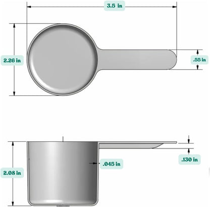 3 Tablespoon (1.5 Oz. | 43 mL) Short Handle Plastic Measuring Scoop for Coffee, Protein Powder, Pet Food, Spices, Grains, Dry Goods – Food-Grade BPA-Free (Pack of 1)