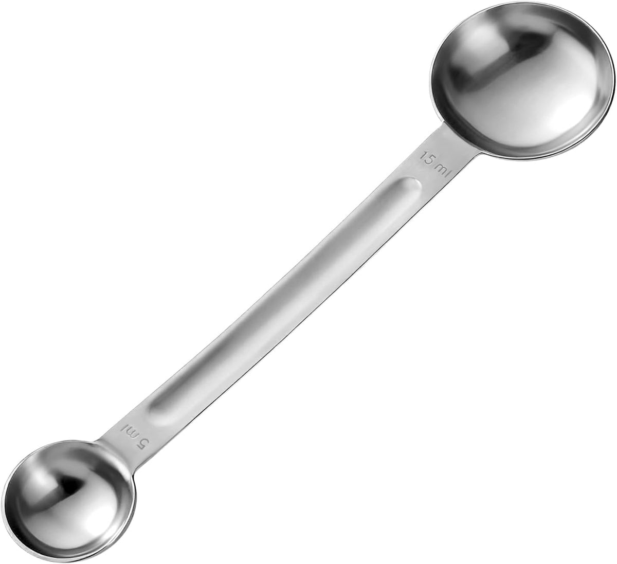 Double Sided Measuring Spoon Stainless Steel Coffee Scoop Teaspoon Measuring Spoon 1 Tsp (5ml) & 1 Tbsp (15ml) Dual-Measure Long-Handle Spoons Coffee Measurings Spoons (Gold)