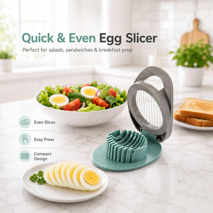 Egg Slicer for Hard Boiled Eggs with Stainless Steel Wire | Egg Strawberry Cutter, Dishwasher safe