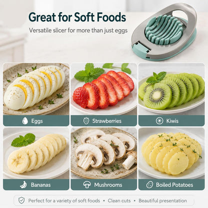 Egg Slicer for Hard Boiled Eggs with Stainless Steel Wire | Egg Strawberry Cutter, Dishwasher safe