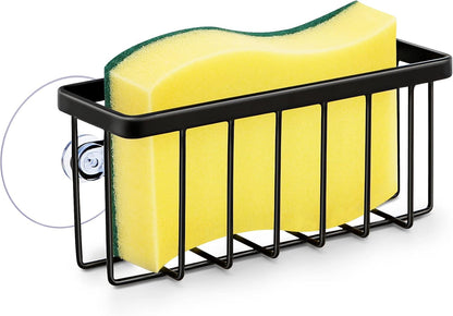 Sponge Holder for Kitchen Sink, Kitchen Sink Caddy -Mat Silver | Dish Soap Holder,Rustproof Kitchen Sink Organizer for Sponge, Brushes, Stoppers and Scrapers Storage Accessories